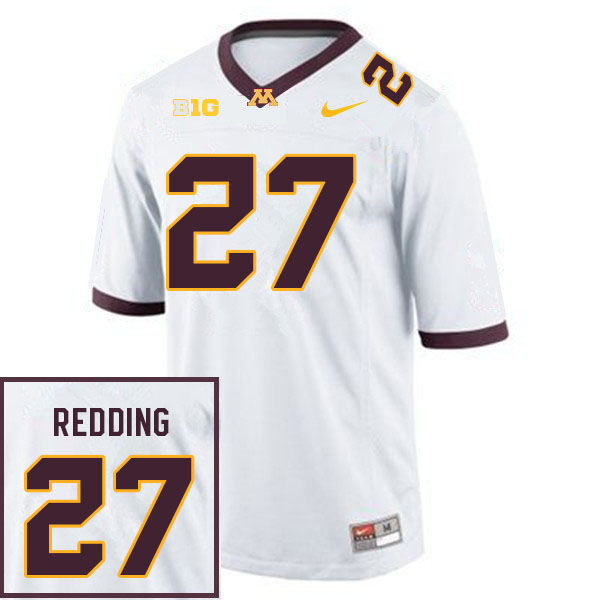 Men #27 Quentin Redding Minnesota Golden Gophers College Football Jerseys Sale-White